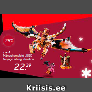 Allahindlus - Mängukomplekt LEGO Ninjago lahingudraakon