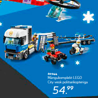 Allahindlus - Mängukomplekt LEGO City veok politseikopteriga