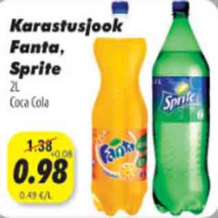 Allahindlus - Karastusjook Fanta, Sprite