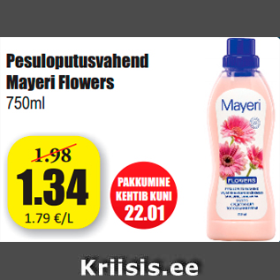 Allahindlus - Pesuloputusvahend Mayeri Flowers 750ml