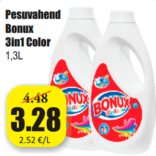 Allahindlus - Pesuvahend Bonux 3in1 Color 1,3L