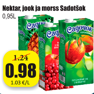 Allahindlus - Nektar, jook ja mors Sadotšok, 0,95 l