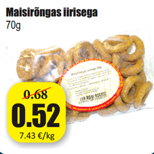 Allahindlus - Maisirõngas iirisega 70g