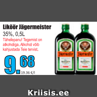 Allahindlus - Liköör Jägermeister