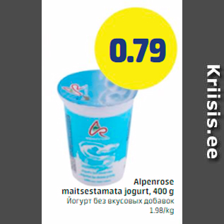 Allahindlus - Alpenrose maitsestamata jogurt, 400 g