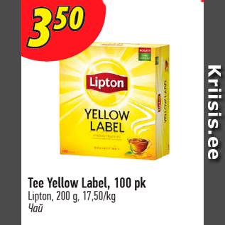 Allahindlus - Tee Yellow Label, 100 pk