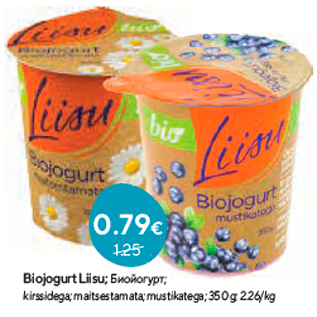 Allahindlus - Biojogurt Liisu