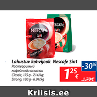 Allahindlus - Lahustuv kohvijook Nescafe 3in1