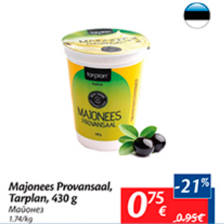 Allahindlus - Majonees Provansaal, Tarplan, 430 g