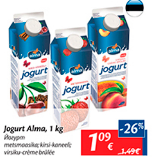 Allahindlus - Jogurt Alma, 1 kg