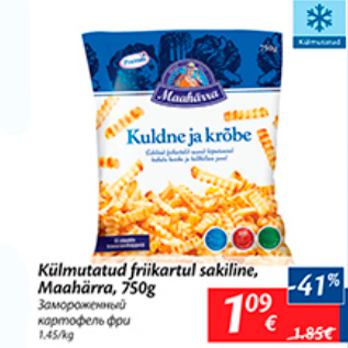 Allahindlus - Külmutatud friikartulid sakiline, Maahärra, 750 g