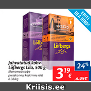 Allahindlus - Jahvatatud kohv Löfbergs Lila, 500 g