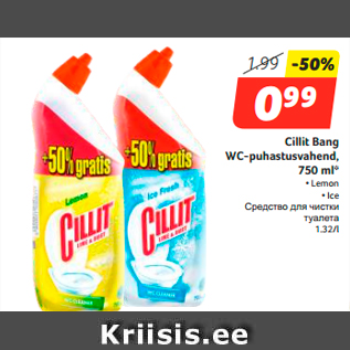 Allahindlus - Cillit Bang WC-puhastusvahend, 750 ml*