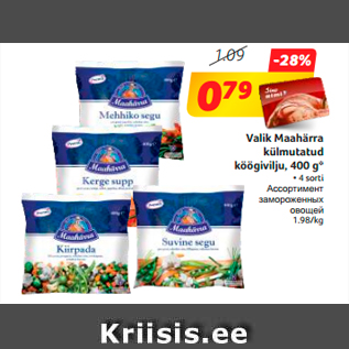 Allahindlus - Valik Maahärra külmutatud köögivilju, 400 g*