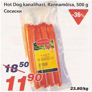 Allahindlus - Hot Dog kanalihast, Rannamõisa