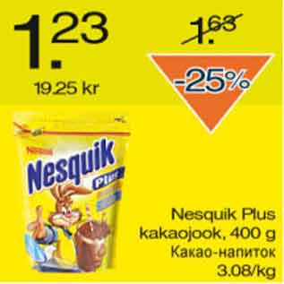 Allahindlus - Nesquik Plus kakaojook