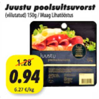 Allahindlus - Juustu poolsuitsuvorst (vilutatud) 150п