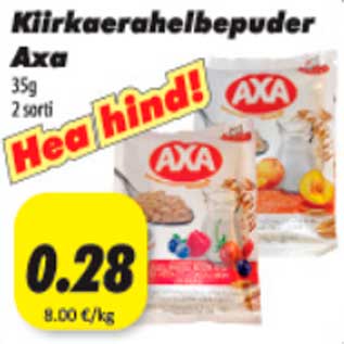 Allahindlus - Kiirkaerahelbepuder Axa 35g 2sorti