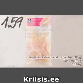 Allahindlus - Northlandi külmutatud mintaifilee, 500 g