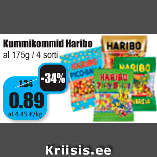 Allahindlus - Kummikommid Haribo