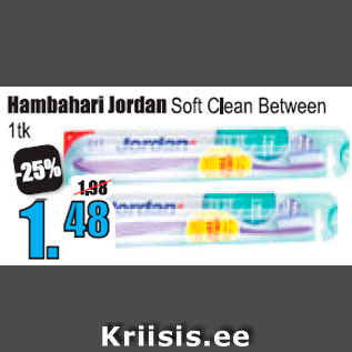 Allahindlus - Hambahari Jordan Soft Clean Between 1 tk