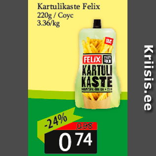 Allahindlus - Kartulikaste Felix 220g