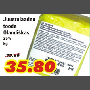 Allahindlus - Juustulaadne toode Olandiškas