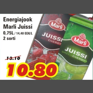 Allahindlus - Energiajook Marli Juissi