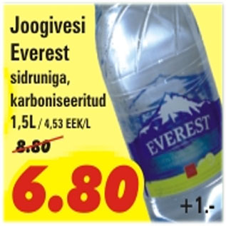 Allahindlus - Joogivesi Everest