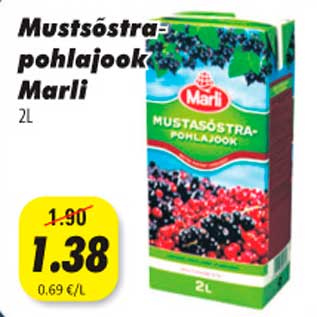 Allahindlus - Mustsõstra-pohlajook Marli 2l