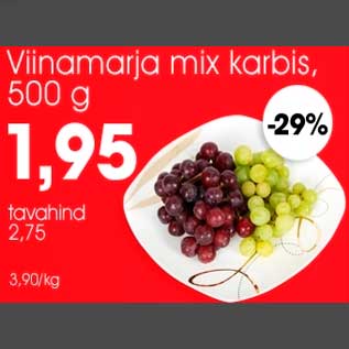 Allahindlus - Viinamarja mix karbis 500g