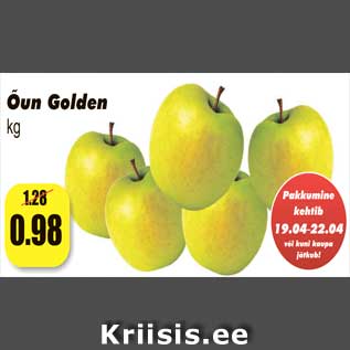 Allahindlus - Õun Golden kg