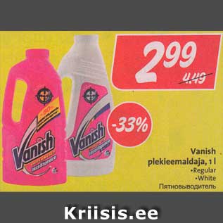 Allahindlus - Vanish plekieemaldaja, 1 l