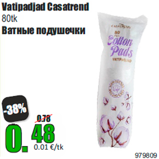 Allahindlus - Vatipadjad Casatrend 80tk