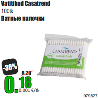 Allahindlus - Vatitikud Casatrend 100tk