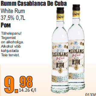 Allahindlus - Rumm Casablanca De Cuba