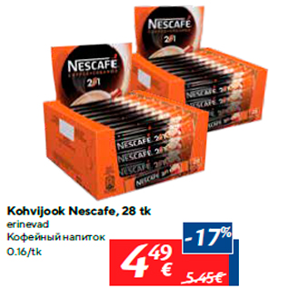 Allahindlus - Kohvijook Nescafe, 28 tk