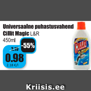 Allahindlus - Universaalne puhastusvahend Cillit Magic L&R, 450 ml