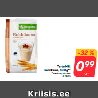 Allahindlus - Tartu Mill rukkikama, 400 g**