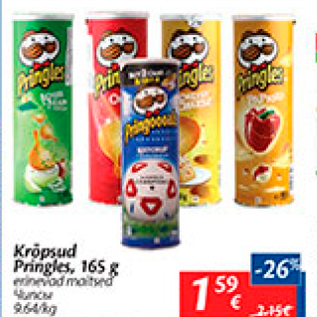 Allahindlus - Krõpsud Pringles, 165 g