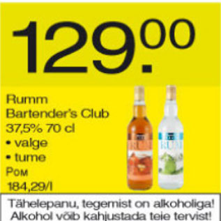 Allahindlus - Rumm Bartenders Club