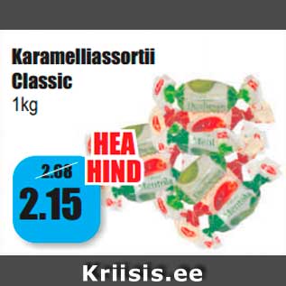 Allahindlus - Karamelliassortii Classic 1kg