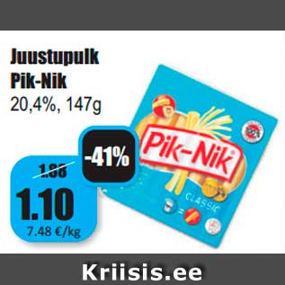 Allahindlus - Juustupulk Pik-Nik