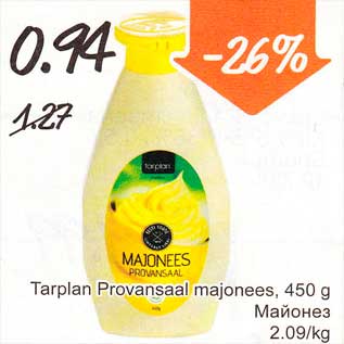 Allahindlus - Tarplan Provansaal majonees, 450 g