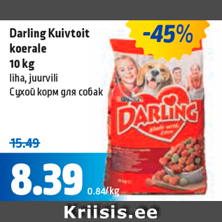 Allahindlus - Darling Kuivtoit koerale 10 kg