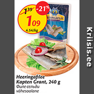 Allahindlus - Heeringafilee Kapten Grant, 240 g