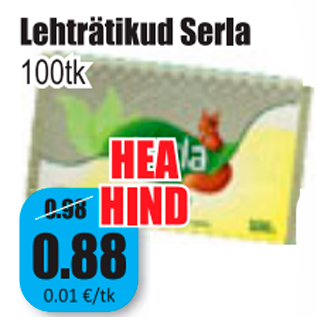 Allahindlus - Lehträtikud Serla 100 tk