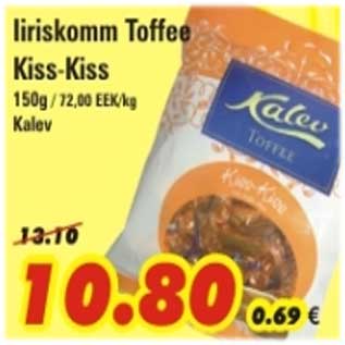 Allahindlus - Iiriskomm Toffee Kiss-Kiss