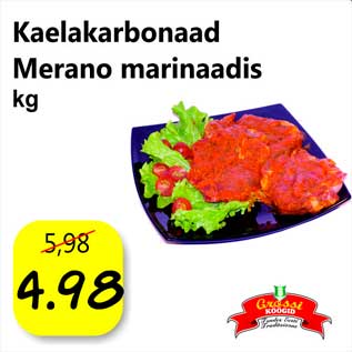 Allahindlus - Kaelakarbonaad Merano marinaadis kg