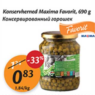 Allahindlus - Konservherned Maxima Favorit, 690 g